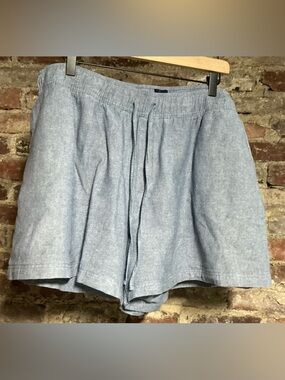 GAP Light Blue High-Waist Women's Drawstring Shorts